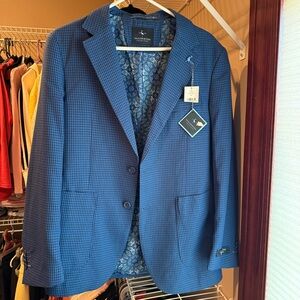 Tailorbyrd Blue Patterned Sport Coat